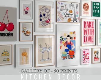 Kitchen Wall Art Prints: Modern Food & Drink Gallery (Digital Download)