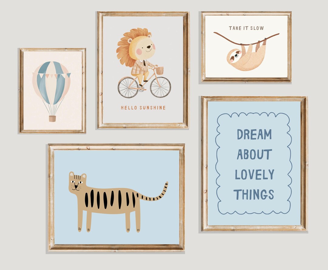 Kids Room Prints | Wall Art Set | Nursery Wall Art | Playroom Decor ...