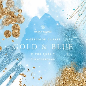 CLIPART GOLD & BLUE