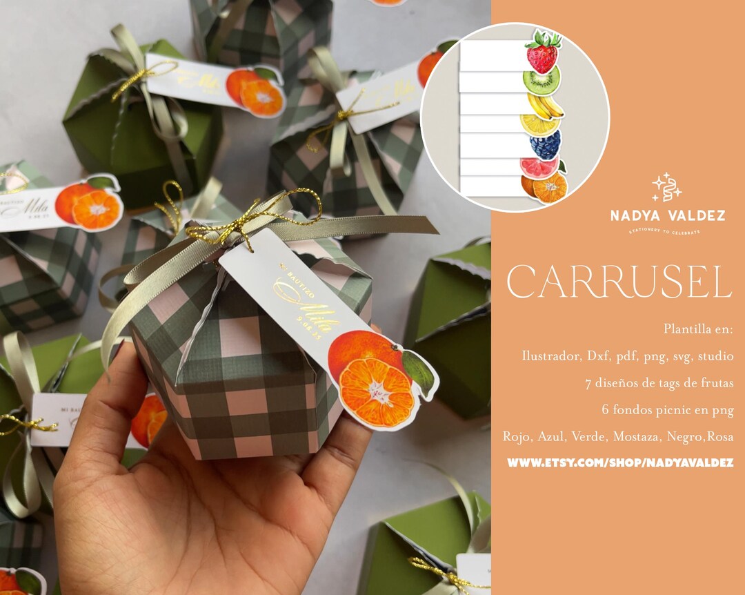 Carousel Packaging Design and Template - Etsy