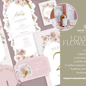 Lovely flowers stationery collection for events