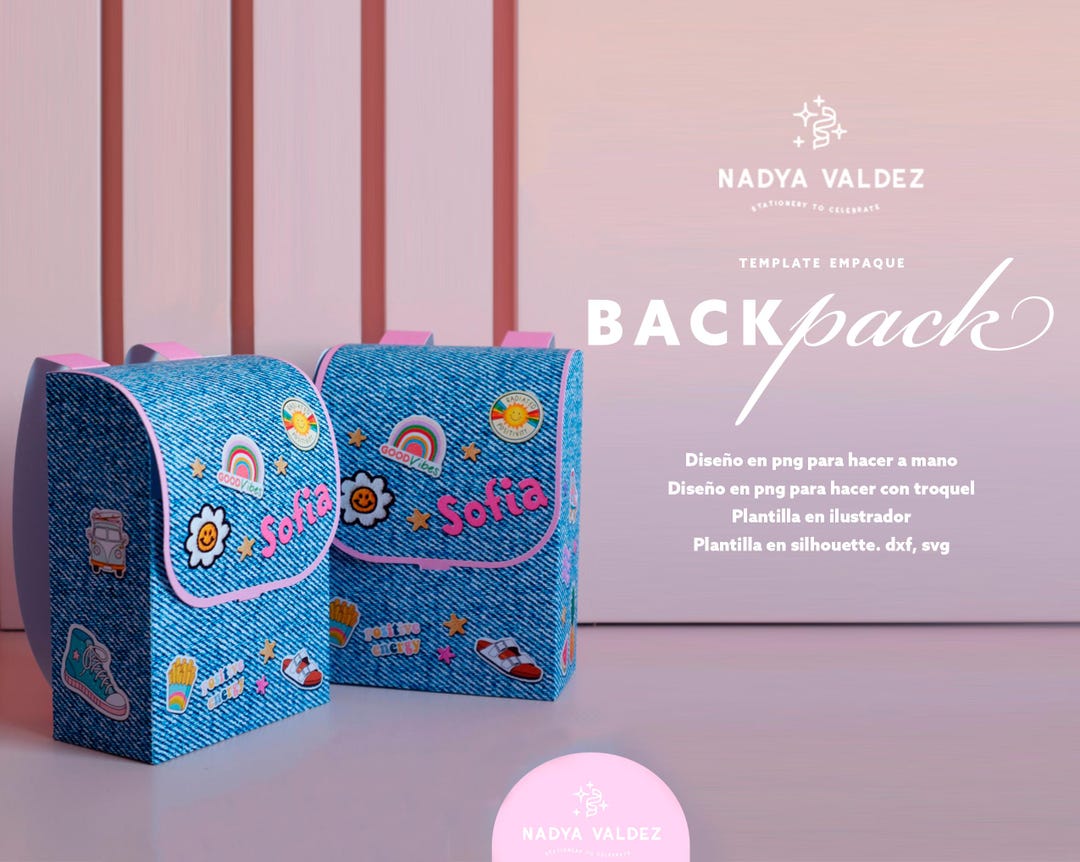 Backpack Template Exploded Backpack Packaging Template - Etsy
