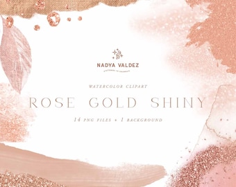 Clipart Rose Gold Shiny