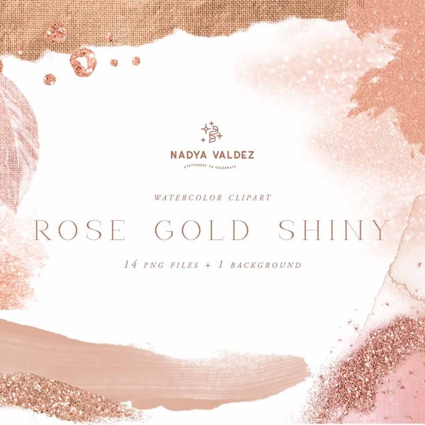 Clipart Rose Gold Shiny