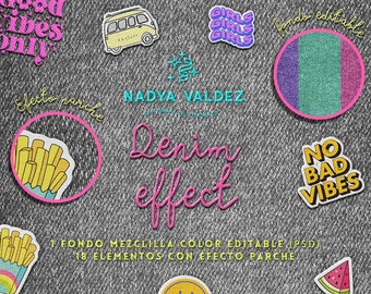 Denim- & Patch-Effekt-PSD