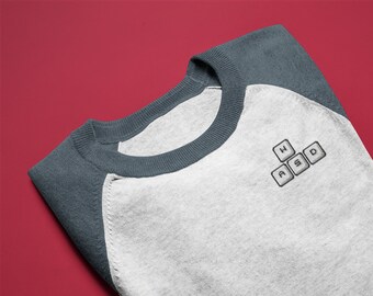 WASD Unisex Colors Baseball Tee, TShirt, Pixel Art T Shirt, Graphic Tee Shirt, Gaming Gift, Aesthetic Birthday Gift, Best Friend Gift