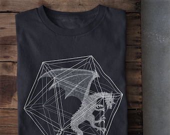 D20 Hatch Dragon DnD Shirt, Dungeon Master Shirt, Tabletop Gaming, Unofficial Dungeons and Dragons, RPG Shirt, Colors