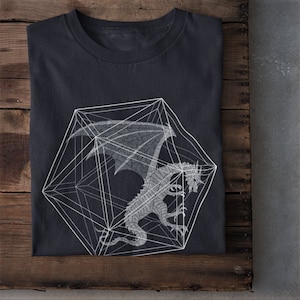 D20 Hatch Dragon DnD Shirt, Dungeon Master Shirt, Tabletop Gaming, Unofficial Dungeons and Dragons, RPG Shirt, Colors