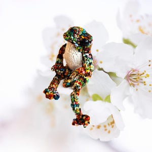 Handmade Knitted Festive Frog