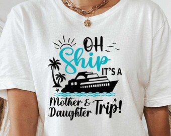 Mother Daughter Cruise Shirts – Matching Mommy & Me T-Shirts | Girls Cruise Trip Outfits, Personalized Family Vacation Tees