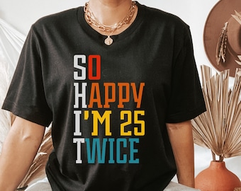 Camisetas engraçadas de 50 anos, presente de 50 anos para ele, camisa de 50 anos para o pai, camisa de aniversário para a mãe, presente de festa de 50 anos