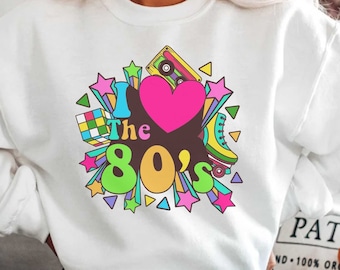 I Love the 80s Tshirt, Womens 80s Clothing, 80&#39;s Shirt, 80&#39;s Gifts, 80s Party Shirt, 80&#39;s Baby Shirt, Retro Shirt Women, 80s Lover Gifts
