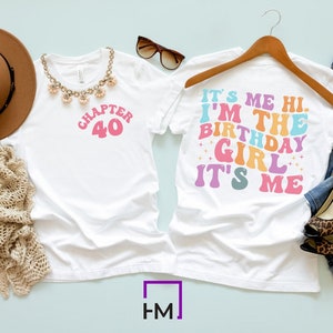 40th Birthday Shirt Chapter 40 T-Shirt Retro Birthday Girl TShirt Birthday Partry Shirts Womens 40th Party Tees, 40th Bday Gifts for Women