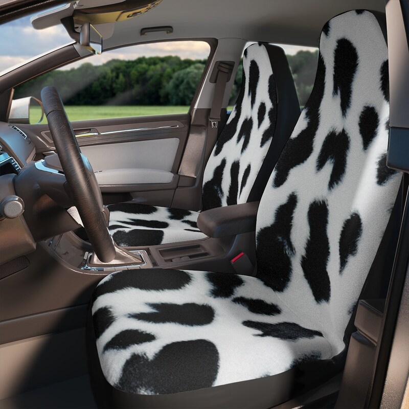 Pink Cow Pattern Print Car Seat Covers main image 1