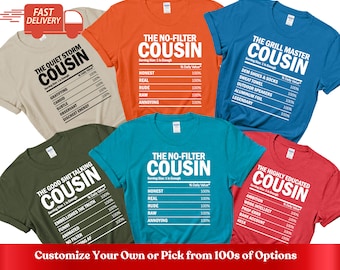 Funny Cousin Crew Shirts: Family Vacation Matching Tees