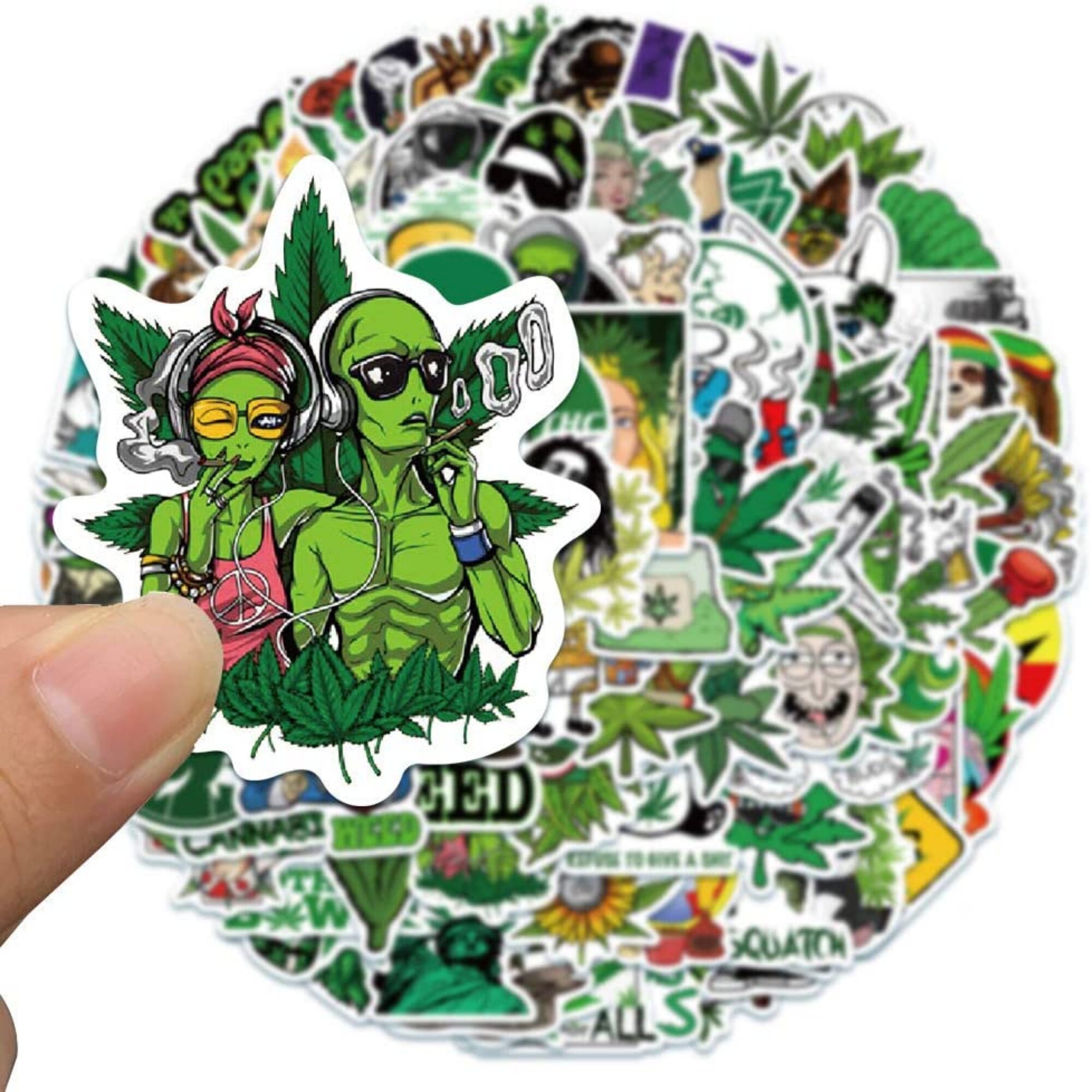 50 Stoner Stickers Weed Stickers Weed Art Stoner Decor Etsy