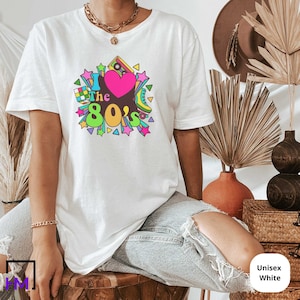 Love 1980s 80s Party Fancy Dress Lades T-shrt - Etsy