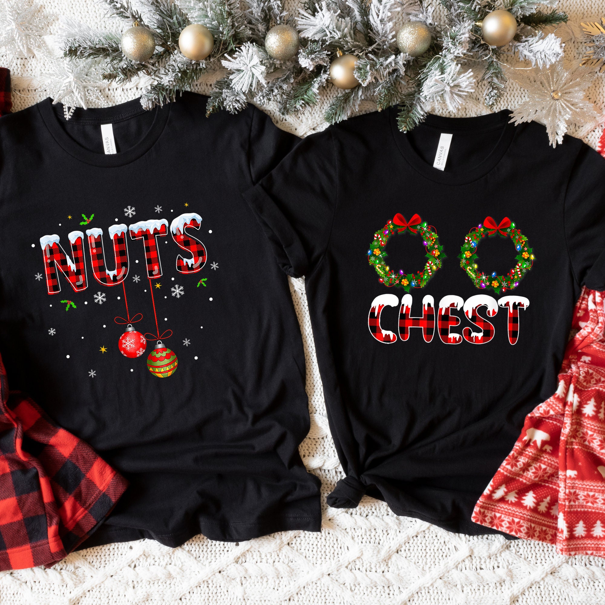 Discover Christmas Family Shirts, Funny Christmas Couples T-shirt, Xmas Crew Tees