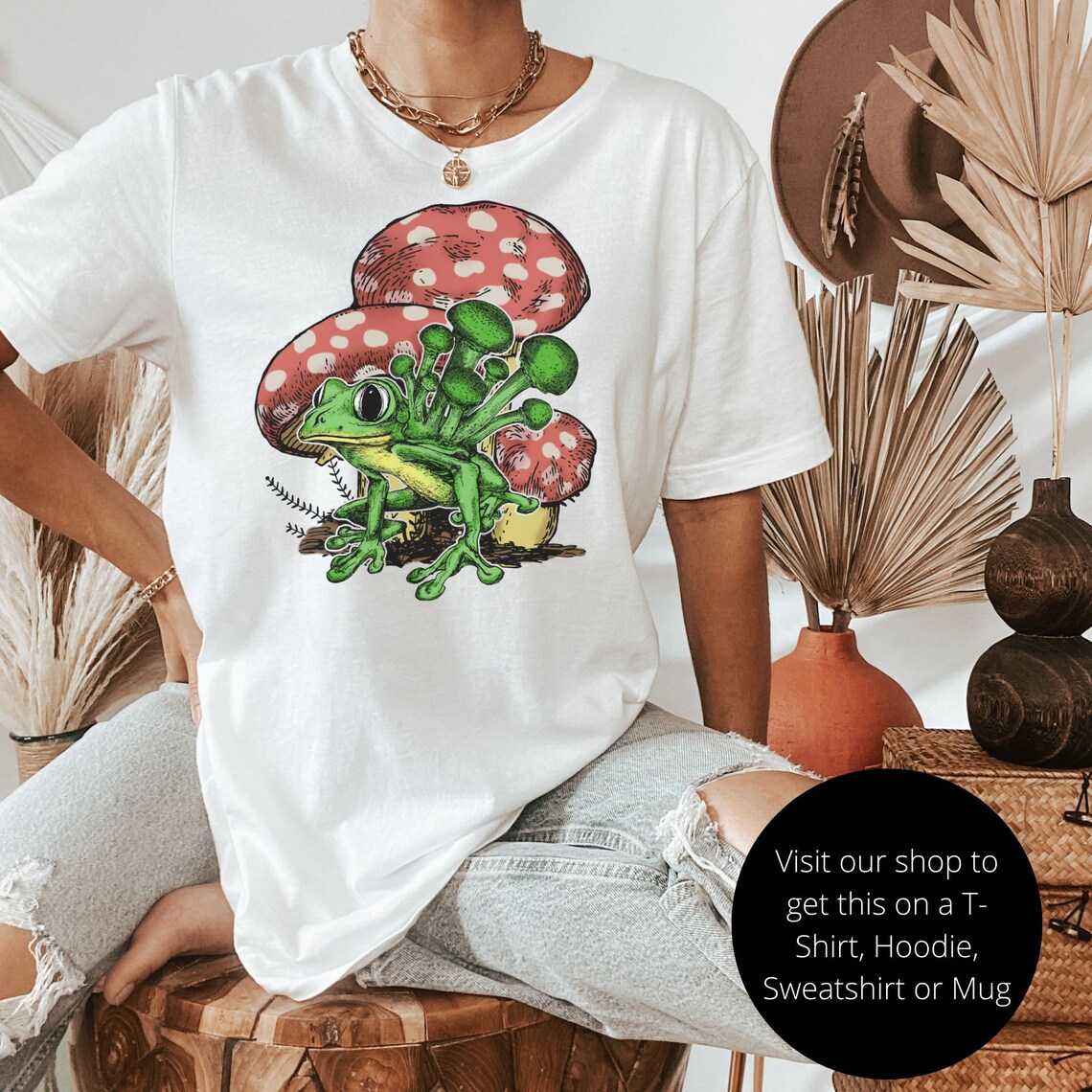 Frog Tote Bag Mushroom Tote Bag Frog and Toad Canvas Bag - Etsy