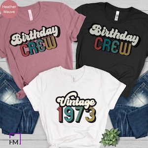 Vintage 1973 Shirt - Retro 1973 Birthday Party Shirt, Group Shirts for 1973 Birthdays, Classic  70s Tee, Perfect Gift for 1973 Celebrations