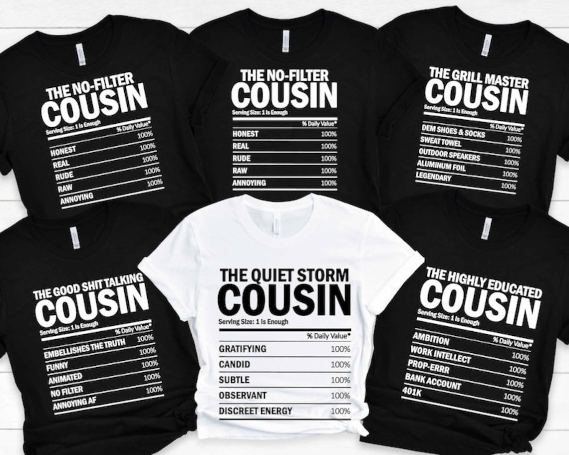 Cousins Shirts Family Reunion T-shirts Customized Groups Tshirts ...