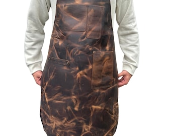 Leather Apron, Woodworking Apron, Welding Apron, BBQ Apron, Grilling Apron, Heavy Duty Apron 100% Leather