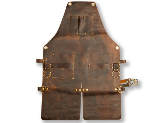 Leather Apron With Split Leg For Woodworking Apron  Welding Apron - Blacksmith Apron - Heavy Duty Apron 100% Leather