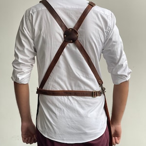 Leather Apron, Woodworking Apron, Welding Apron, BBQ Apron, Grilling Apron, Heavy Duty Apron 100% Leather image 3