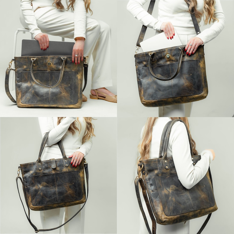 leather tote bag