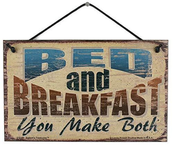 Bed and Breakfast You Make Both Sign for BNB AIRBNB Spare | Etsy