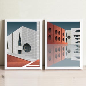 National Assembly Building of Bangladesh | Modern Architecture |Graphic Illustration Abstract Poster | Louis Kahn