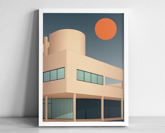 アート・デザイン・音楽 Le Corbusier 1929-34 Art Moderne Poster Inspired by Le Corbusier nº10