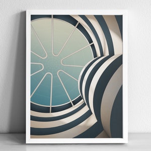 Guggenheim Museum Moderne Architektur Kunstdruck | Grafische Illustration Abstraktes Poster | Minimalistische Architektur Kunstdruck | New York