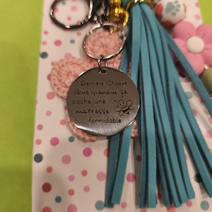 key ring, bag charm, to say thank you to the teacher