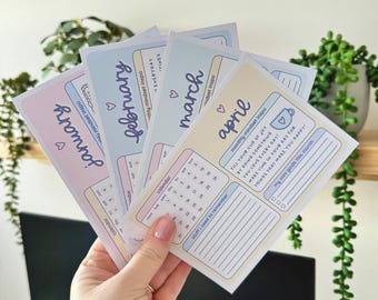 2026 Positivity Desk Calendar |  A6 Motivational & Quote Prints with Wooden Stand | Pastel Kawaii Aesthetic | Preppy Art