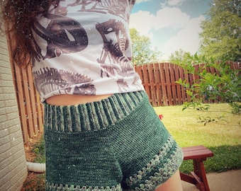 Kiss My Shorty-short ALLEEN GEHAAKT PATROON