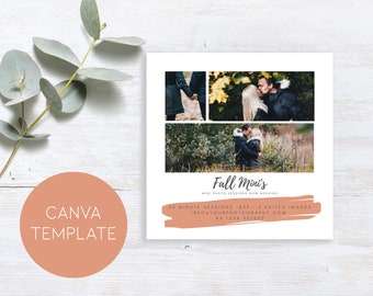 Fall Mini Session Template,Fall Mini Template,Fall Photo Session Template,Fall Marketing,Mini Session Template,Photography Template