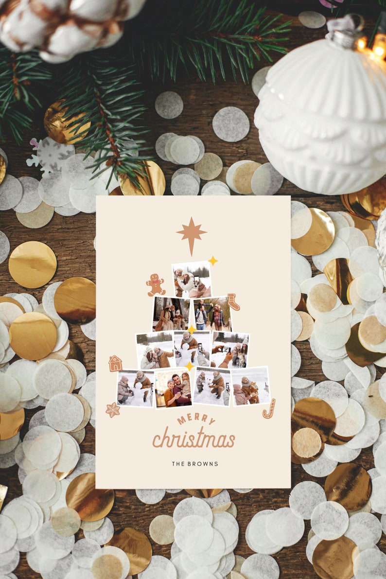 Holiday Photo Card Template,Christmas Photo Cards,Christmas Card Template,DIY Christmas Cards,Canva Christmas Card Template image 1