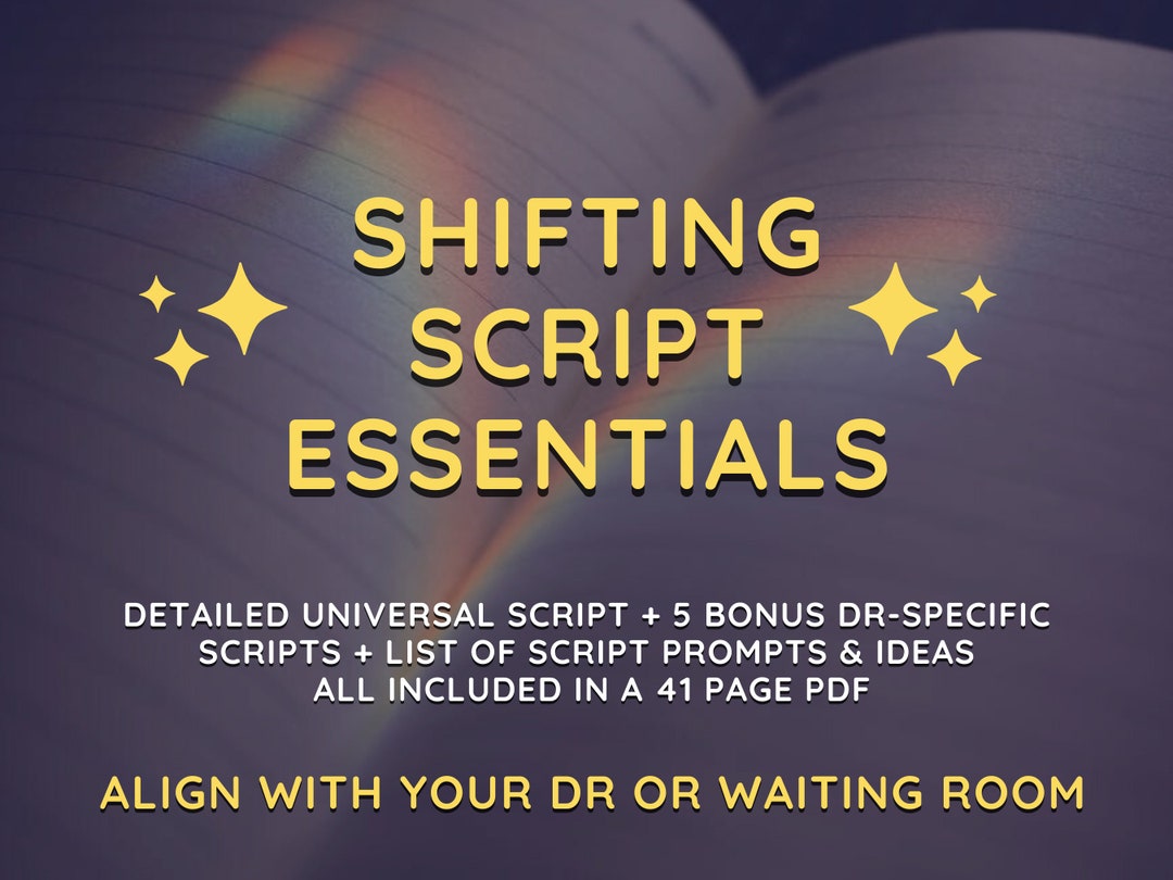 Shifting Script Essentials to Align With Your DR or Waiting Room Etsy
