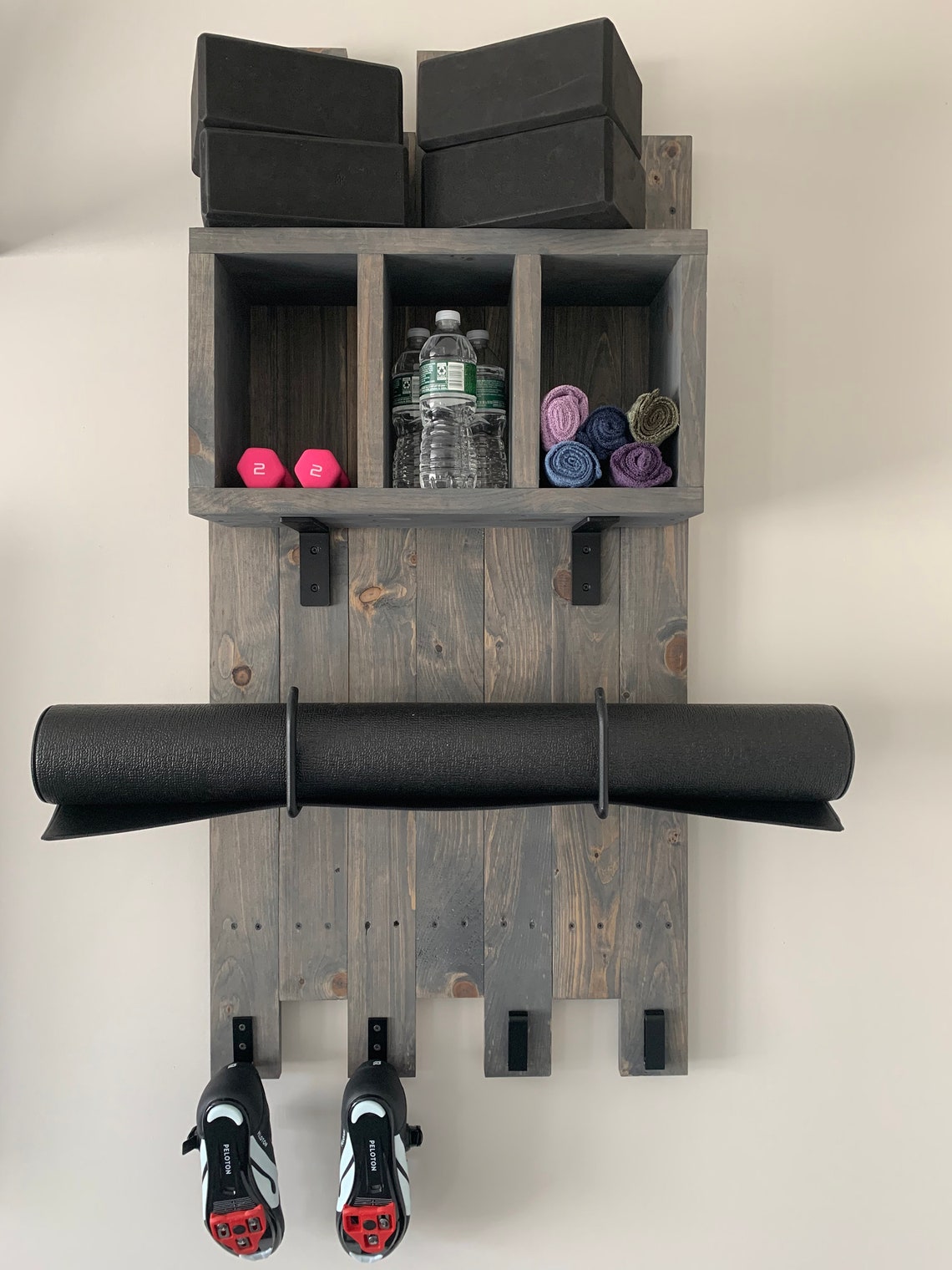 Peloton Shoe Rack Towel shelf Yoga mat holder with accessory Etsy