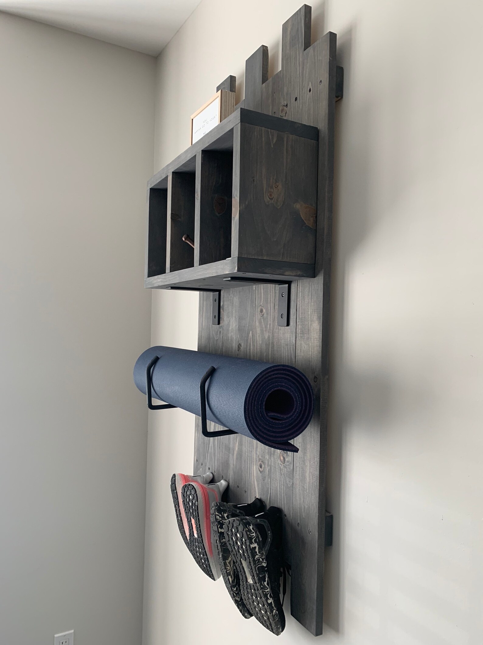 Peloton Shoe Rack Towel shelf Yoga mat holder with accessory Etsy