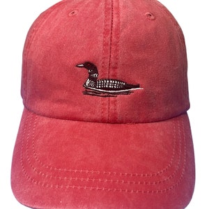 Loon Bird hat, Loon embroidered hat