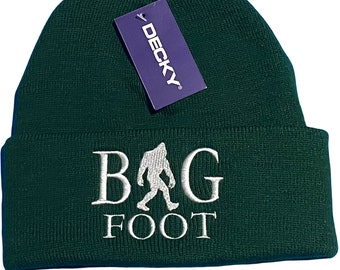 DLOAHJZH-Q Adult Unisex Green Bigfoot Print Winter Beanies DLOAHJZH-Q Adult Unisex Green Bigfoot Print Winter Beanies