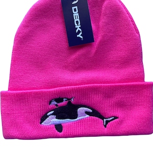 Orca whale beanie