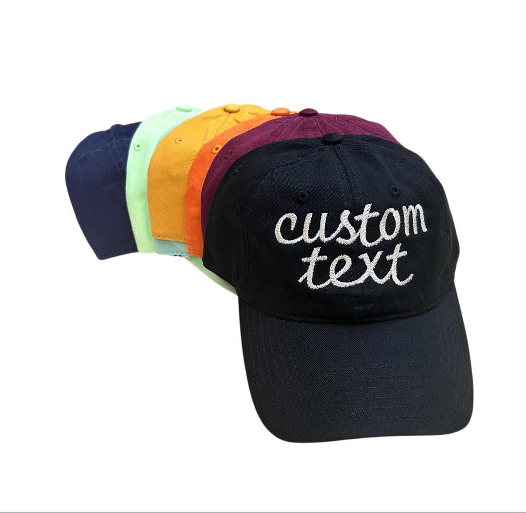 Text Hats Custom Text Hat, Rope Stitch Cap - Etsy