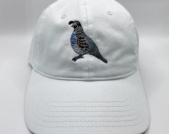 Quail embroidered hat