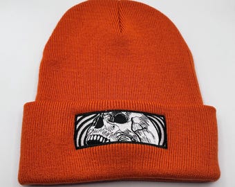 Vintage Brand New Y2K White & Black Star Graphic Beanie Hat / Hat