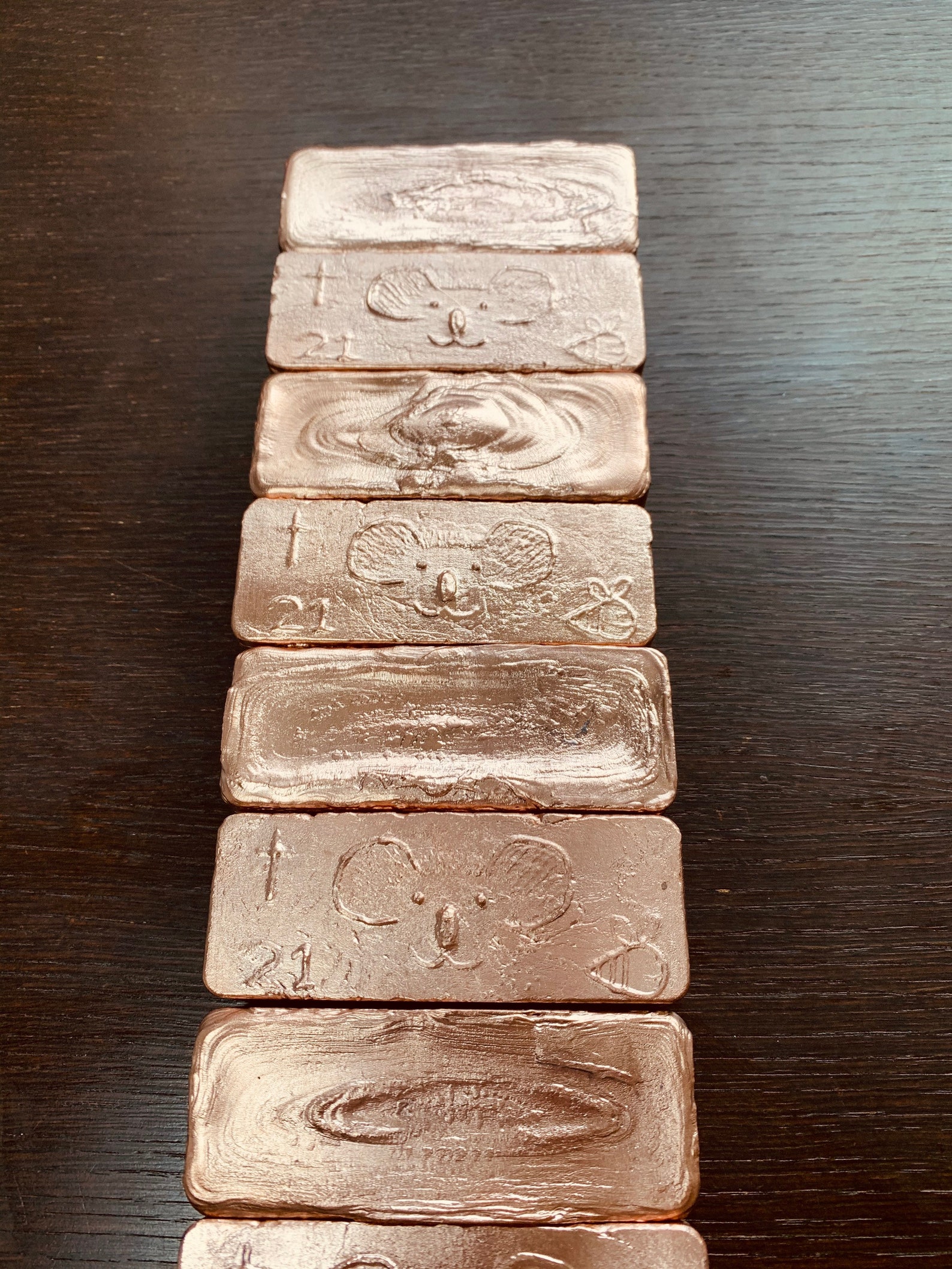 1kg pure copper bars HAND POURED Etsy