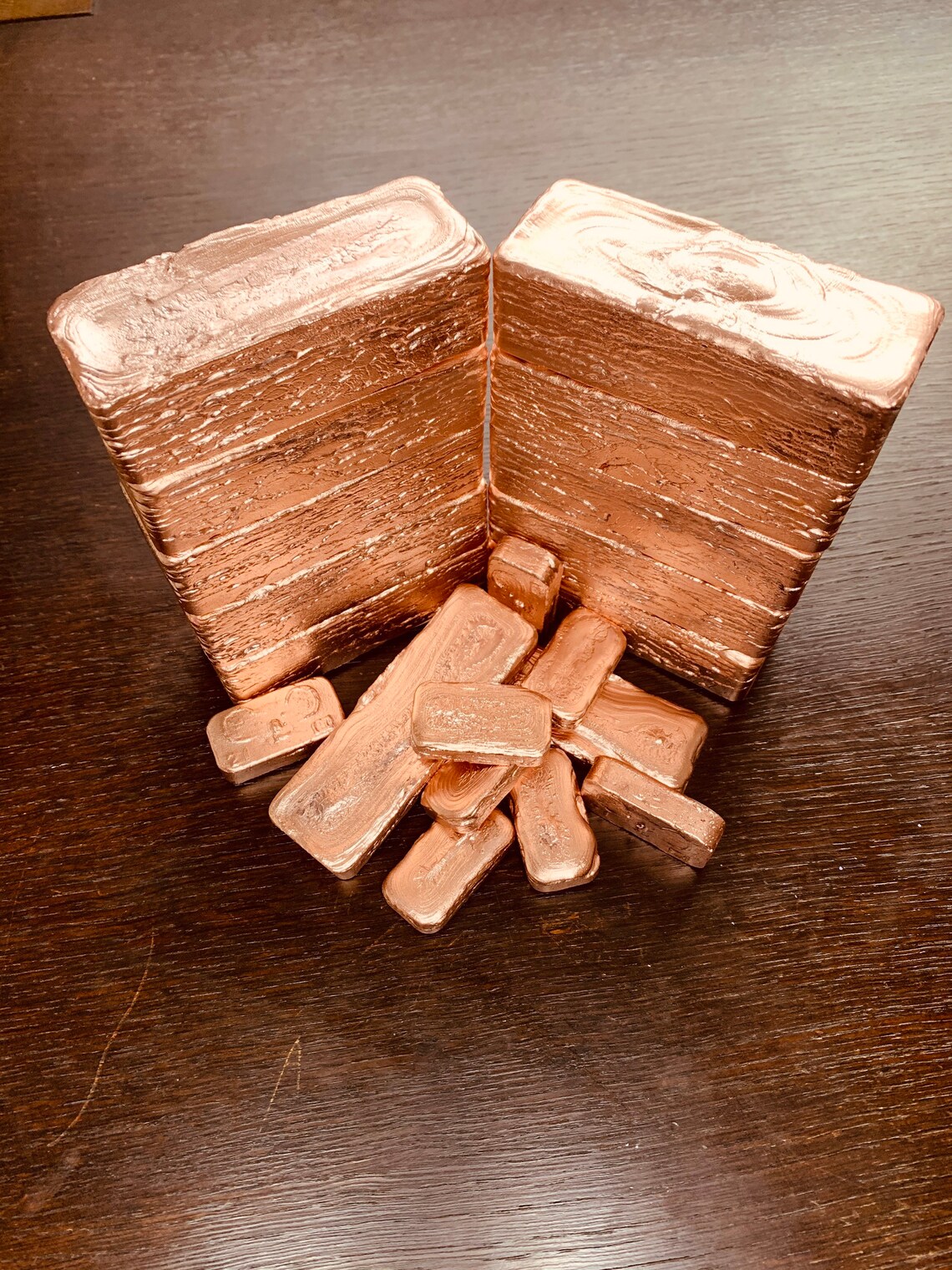 1kg pure copper bars HAND POURED Etsy