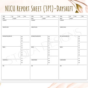 NICU Report Sheet - 3 Patients